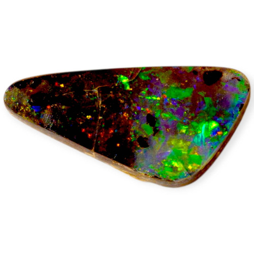 Ocean Flame: Triangular Solid Boulder Opal Gemstone