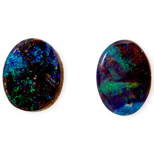 Ocean Glow: Circular Solid Boulder Opal Gemstones