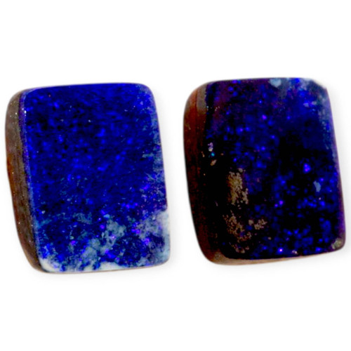 Midnight Radiance: Rectangular Solid Boulder Opal Gemstones