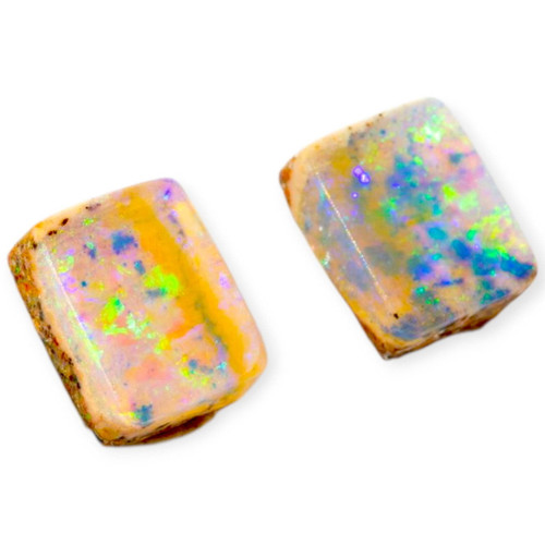 Aurora Glow: Rectangular Solid Boulder Opal Gemstones