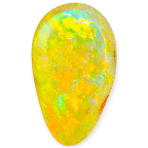 Celestial Glow: Black Solid Opal Teardrop Shaped