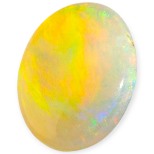 Ocean Flame: Black Solid Opal Teardrop Shaped