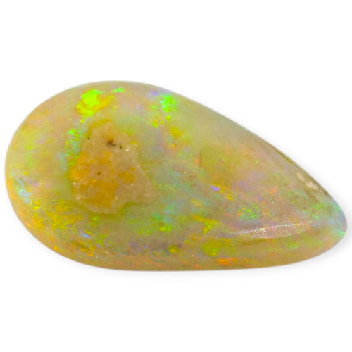 Starlight Glow: Black Solid Opal Teardrop Shaped