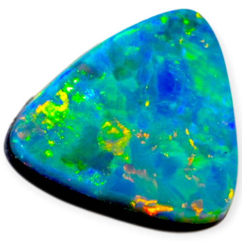 Prismatic Black Opal Doublet Gemstone