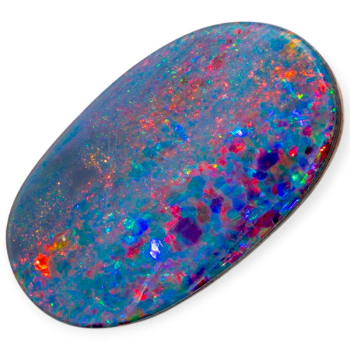 Rainbow Flame Doublet Opal Gemstone