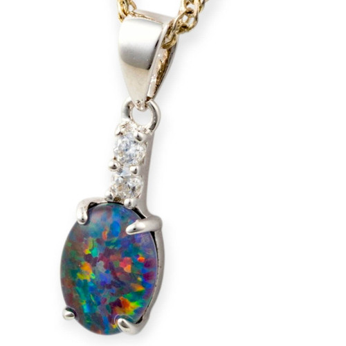 Summerville Canyon 925 Sterling Silver Opal Pendant
