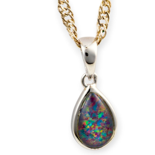 Dave's Run 925 Sterling Silver Opal Pendant