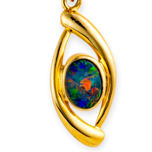 Garden Adventure 14KT Gold Opal Pendant