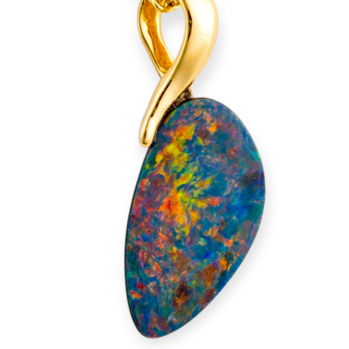Helios Kiss 14KT Gold Opal Pendant