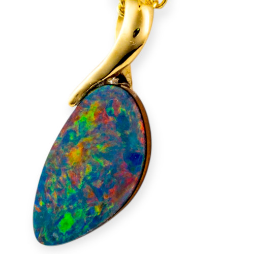 Helios Kiss 14KT Gold Opal Pendant