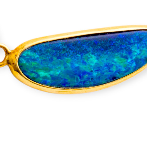 Phoenix Fire 14KT Gold Opal Pendant
