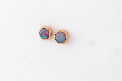 Aura Glow 14KT Rose Gold Opal Stud Earrings Aura Glow 14KT Rose Gold Opal Stud Earrings