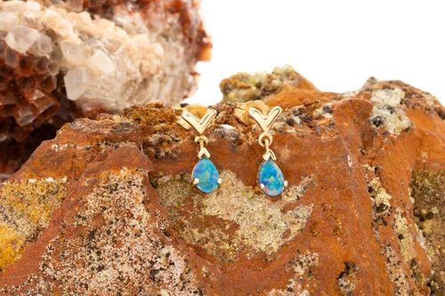 Liquid Light 14KT Gold Opal Earrings