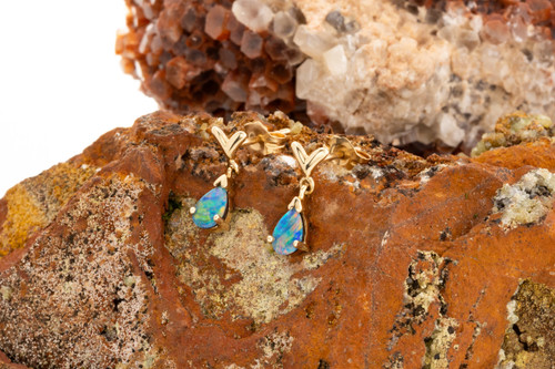Liquid Light 14KT Gold Opal Earrings