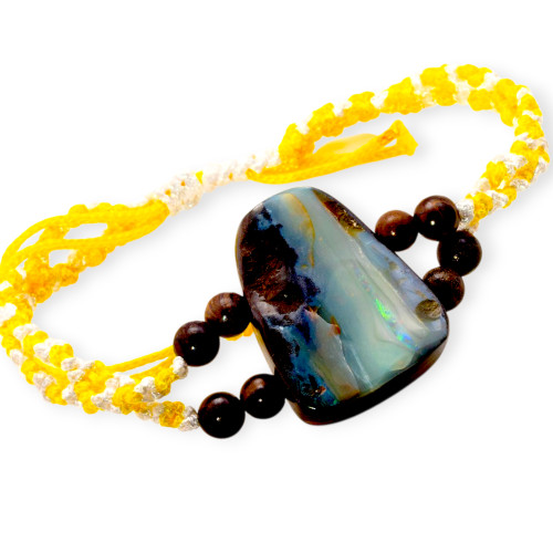 Twilight Dream Handmade Solid Boulder Opal Bracelet