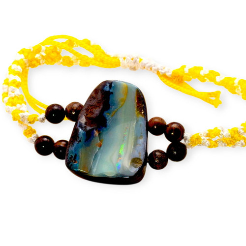 Twilight Dream Handmade Solid Boulder Opal Bracelet