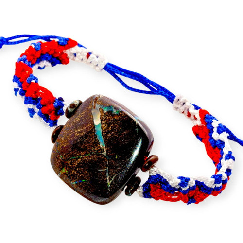 Outback Glow Handmade Solid Boulder Opal Bracelet
