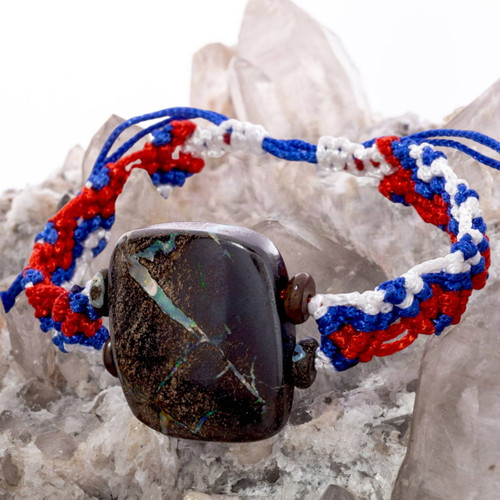 Outback Glow Handmade Solid Boulder Opal Bracelet