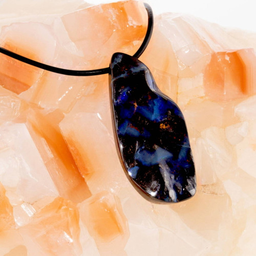 Outback Horizon Boulder Opal Slide Pendant