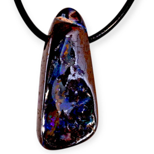 Celestial Glide Boulder Opal Slide Pendant