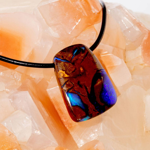 Genesis Rock Boulder Opal Slide Pendant