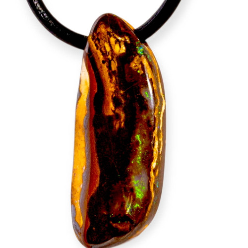 Phantom Flow Boulder Opal Slide Pendant