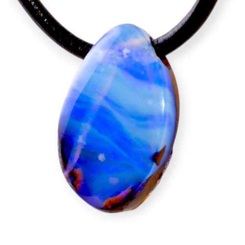 Vivid Earth Boulder Opal Slide Pendant