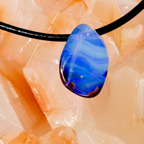 Vivid Earth Boulder Opal Slide Pendant