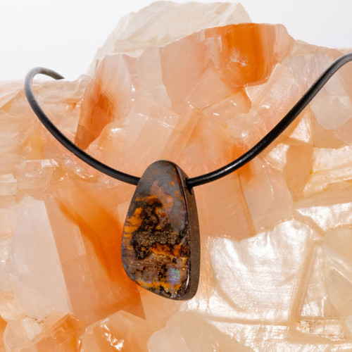 Eon Stone Boulder Opal Slide Pendant