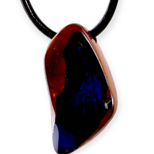 Nova Rock Boulder Opal Slide Pendant