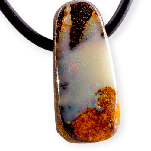 Outback Nebula Boulder Opal Slide Pendant