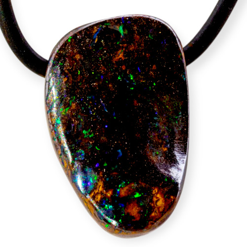 Ancient Matrix Boulder Opal Slide Pendant