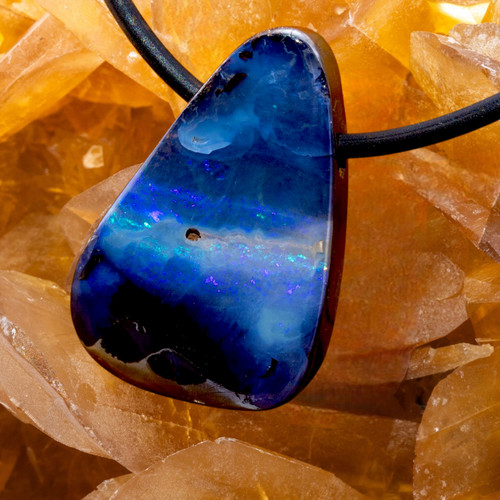 Primal Echo Boulder Opal Slide Pendant