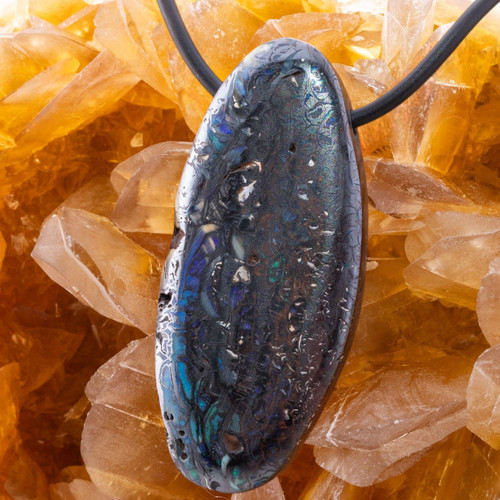 Earth's Soul Boulder Opal Slide Pendant