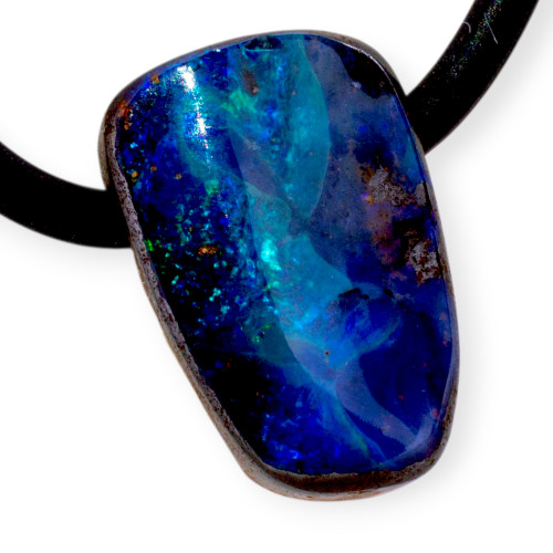 Cosmic Dust Boulder Opal Slide Pendant
