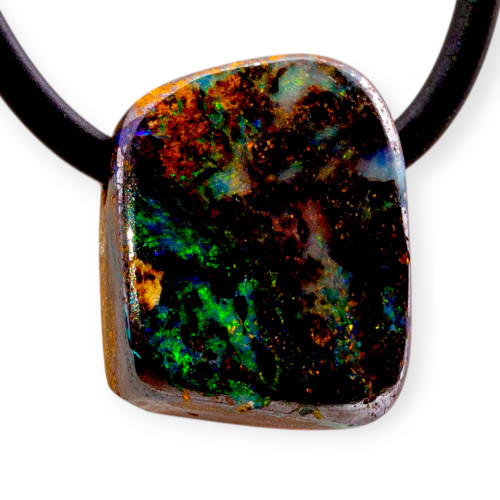 Eon Vein Boulder Opal Slide Pendant