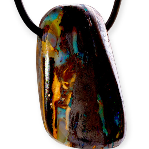 Celestial Rift Boulder Opal Slide Pendant