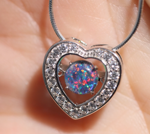 *FLASH SALE CUSTOM MADE HEART SHAPED OPAL PENDANT - SALE EXTENDED:  PRESENTED BY "OPAL HOUSE"