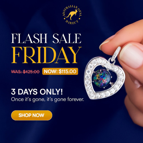 *FLASH SALE CUSTOM MADE HEART SHAPED OPAL PENDANT - SALE EXTENDED:  PRESENTED BY "OPAL HOUSE"