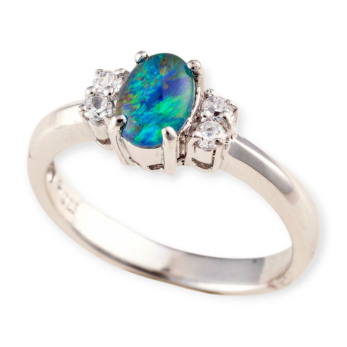 * 1 ETHEREAL STARPRISM STERLING SILVER OPAL RING