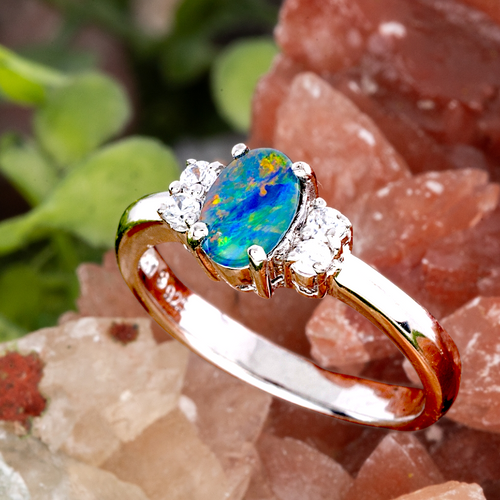 * 1 ETHEREAL STARPRISM STERLING SILVER OPAL RING