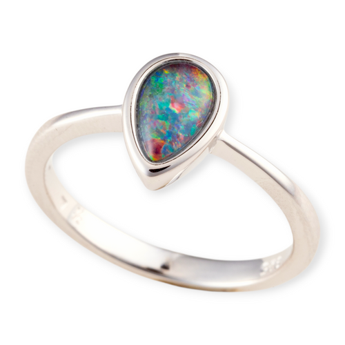 * 1 RAINFIRE ENCHANTMENT STERLING SILVER OPAL RING