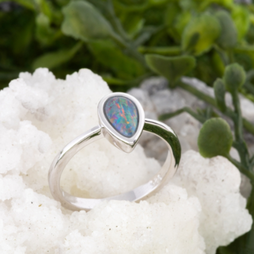 * 1 FAELIGHT WORLDSHARD STERLING SILVER OPAL RING