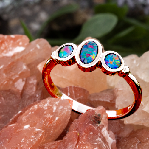 * 1 CELESTIAL EVERWAVE STERLING SILVER OPAL RING