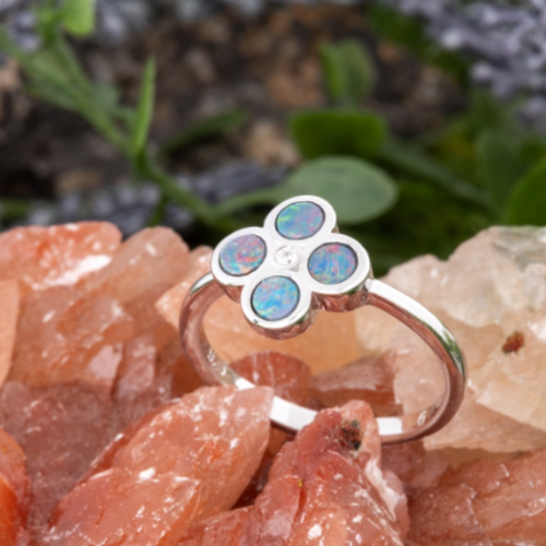 * 1 MYTHIC AETHERLIGHT STERLING SILVER OPAL RING
