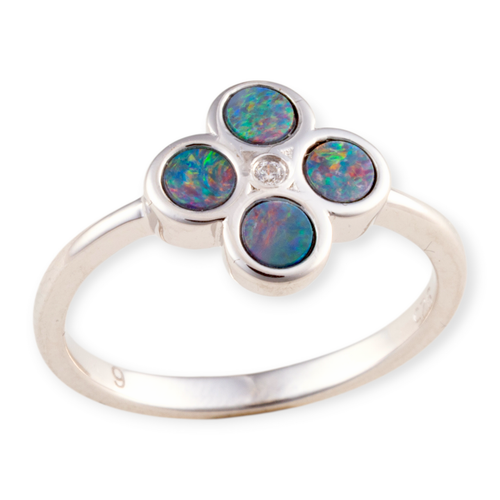 * 1 MYTHIC AETHERLIGHT STERLING SILVER OPAL RING