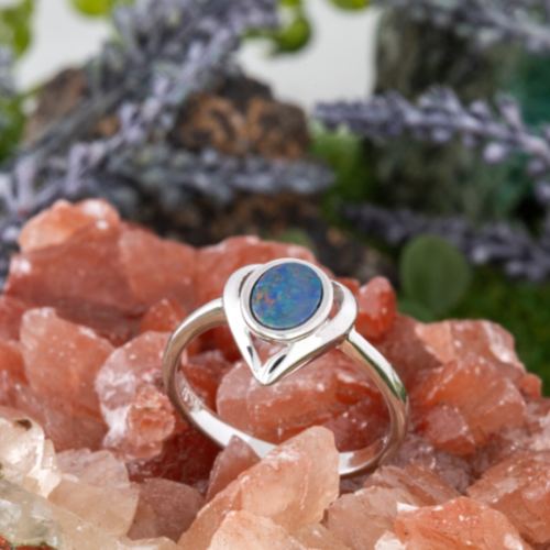 CELESTIAL EVERLIGHT STERLING SILVER OPAL RING