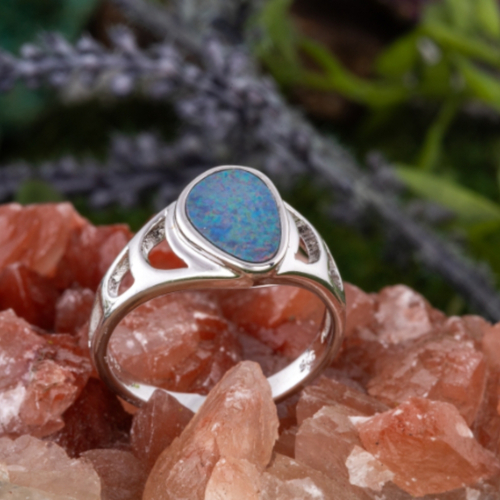 MYTHIC RAINSONG STERLING SILVER OPAL RING