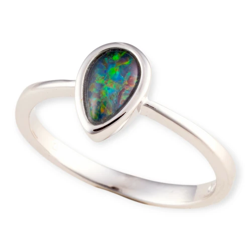 ENCHANTED COLORSONG STERLING SILVER OPAL RING