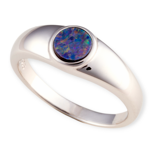 * 1 STARFORGED RAINLIGHT STERLING SILVER OPAL RING